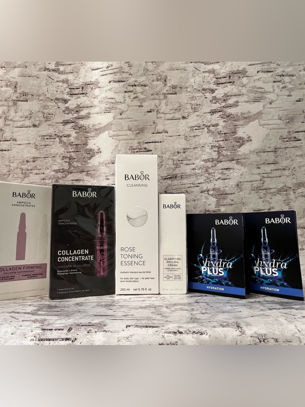 NEW BABOR Luxury Skincare Bundle Ampoules Rose Toner Peel Hydra Plus